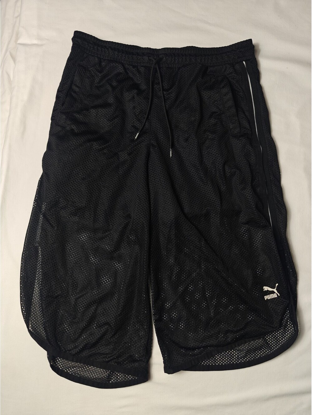 Puma Womens Xtreme Ruffled Mesh Shorts Size M